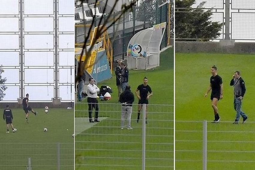 Ronaldo na treningu (Foto: Screenshot)