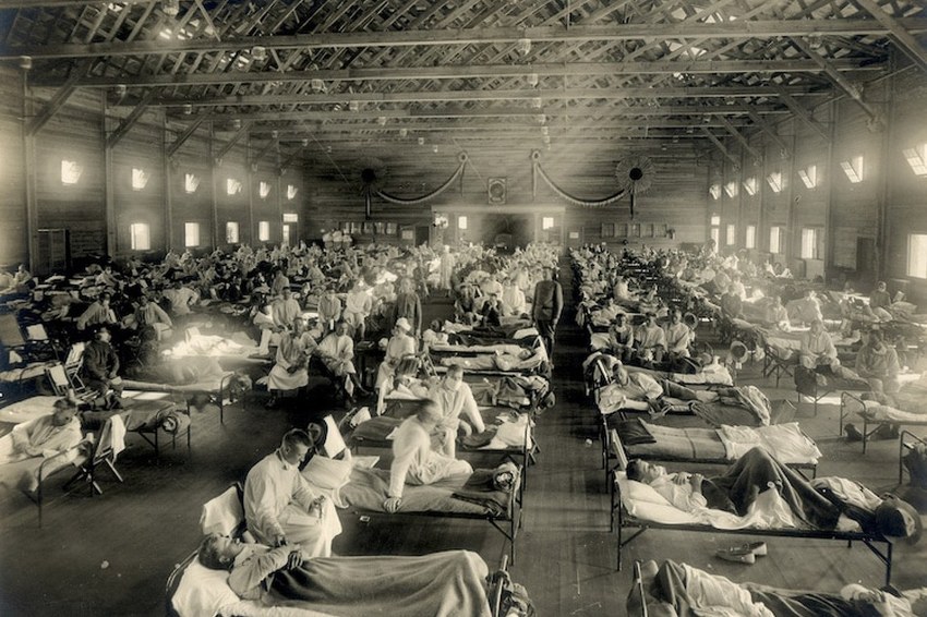 Bolnica u Kanzasu tokom pandemije španske gripe (Foto: Otis Historical Archives)