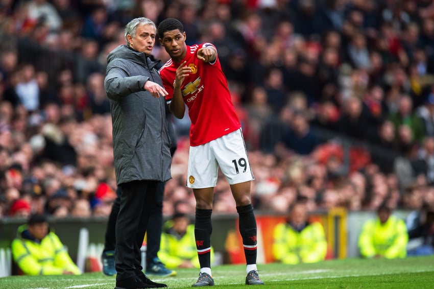 Jose Mourinho i Marcus Rashford (Foto: EPA-EFE)