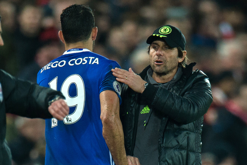 Diego Costa i Antonio Conte (Foto: EPA-EFE)