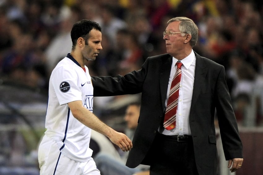 Ryan Giggs i Alex Ferguson (Foto: EPA-EFE)