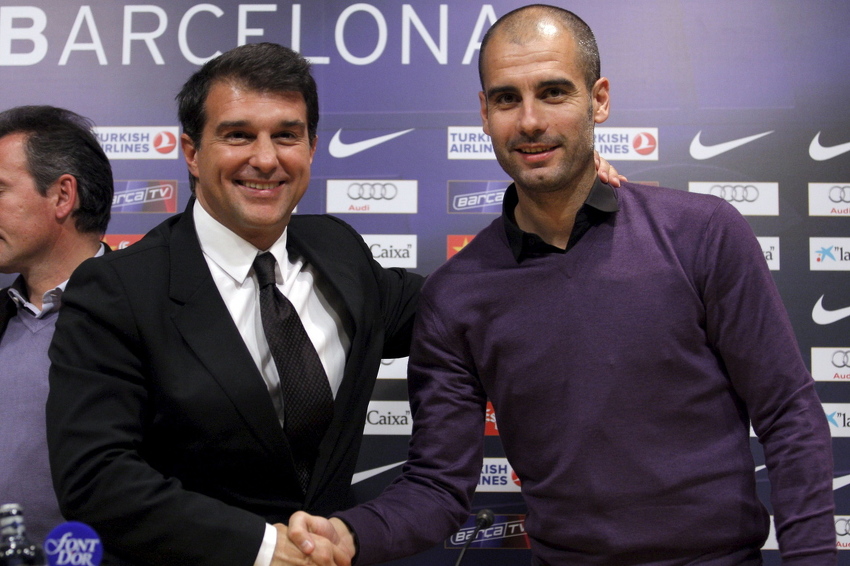 Laporta i Guardiola (Foto: EPA-EFE)