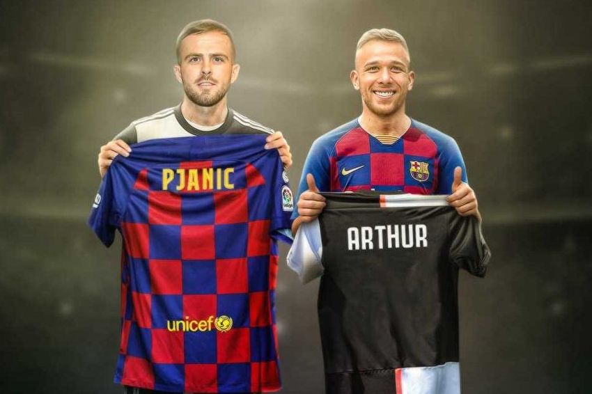 Pjanić i Arthur (Foto: B/R Football)