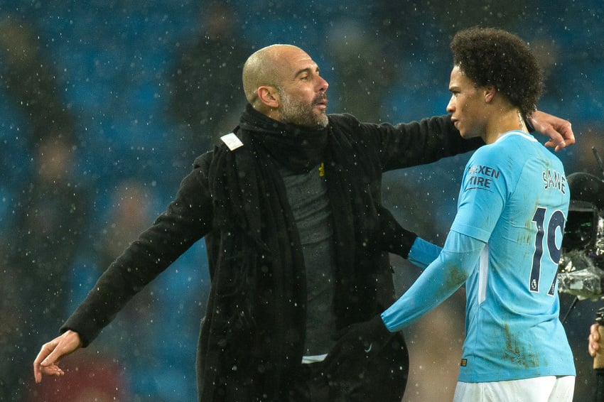 Guardiola i Sane (Foto: EPA-EFE)