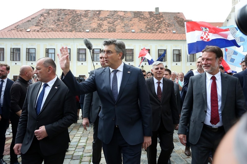 Tomo Medved, Andrej Plenković i Gordan Jandroković (Foto: Emica Elvedji / PIXSELL)