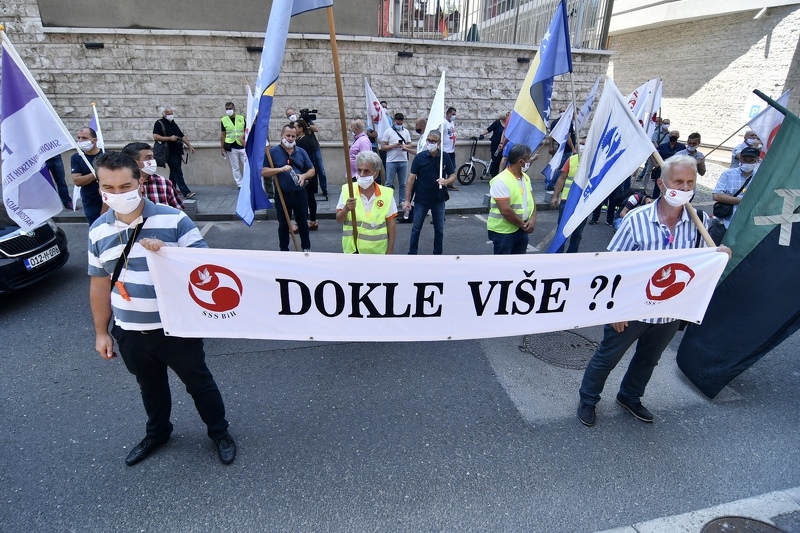 Protest SSSBiH u Sarajevu (Foto: D. S./Klix.ba)
