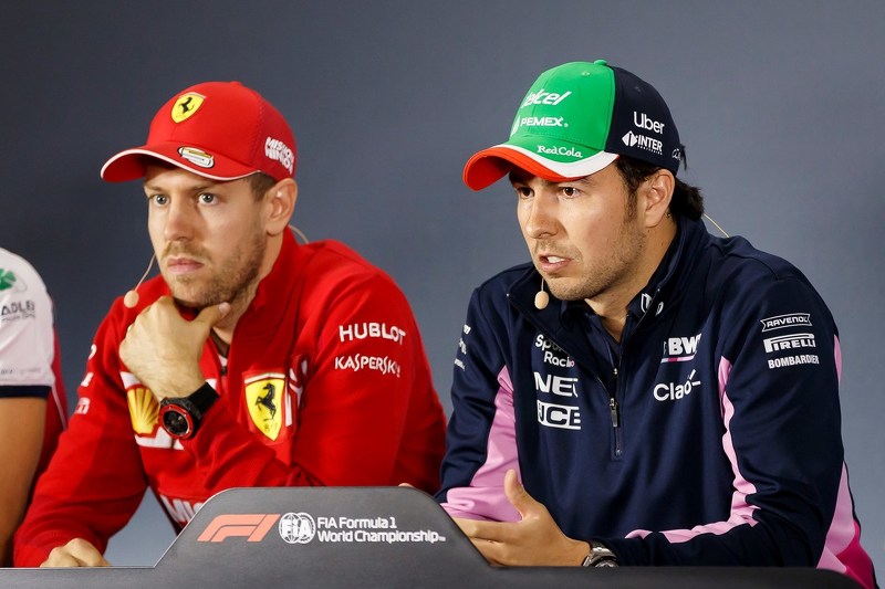 Sebastian Vettel i Sergio Perez (Foto: EPA-EFE)