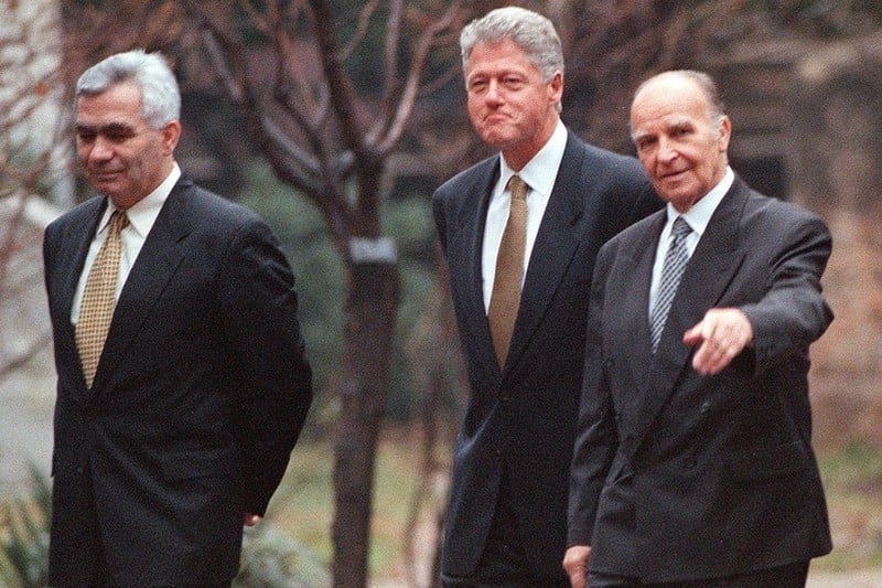 Krajišnik, Clinton i Izetbegović (Foto: EPA-EFE)