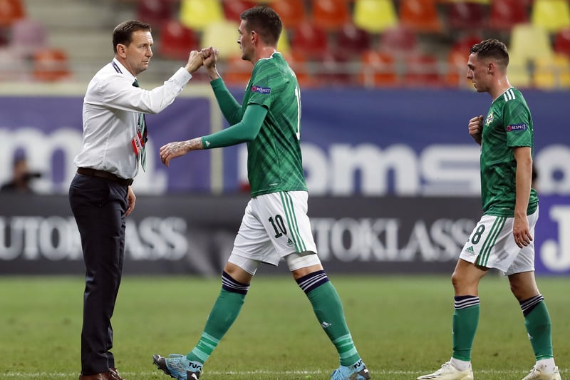 Ian Baraclough i Kyle Lafferty (Foto: EPA-EFE)