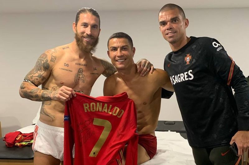 Sergio Ramos, Cristiano Ronaldo i Pepe