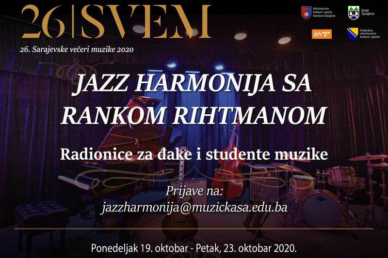 Sarajevske večeri muzike donose Jazz radionicu s Rankom Rihtmanom