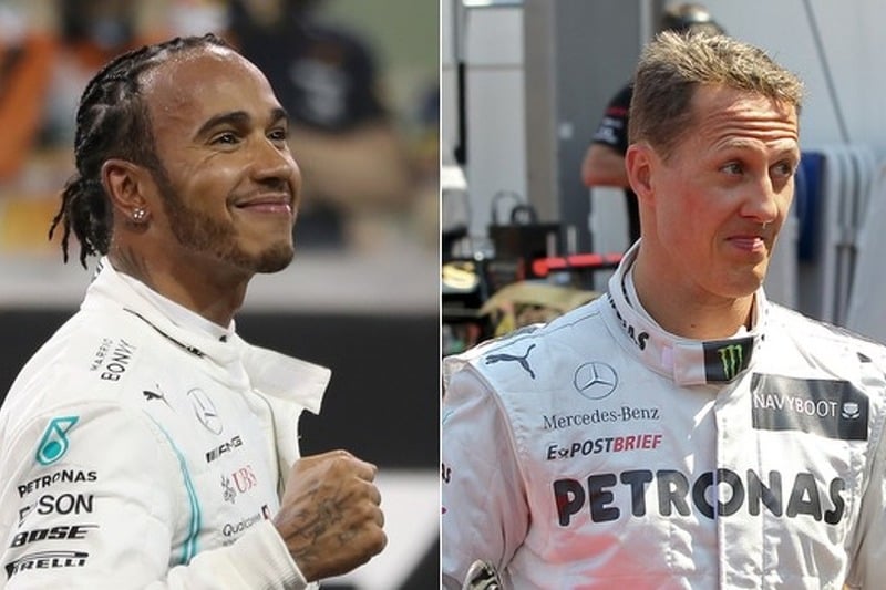 Lewis Hamilton i Michael Schumacher (Foto: EPA-EFE)