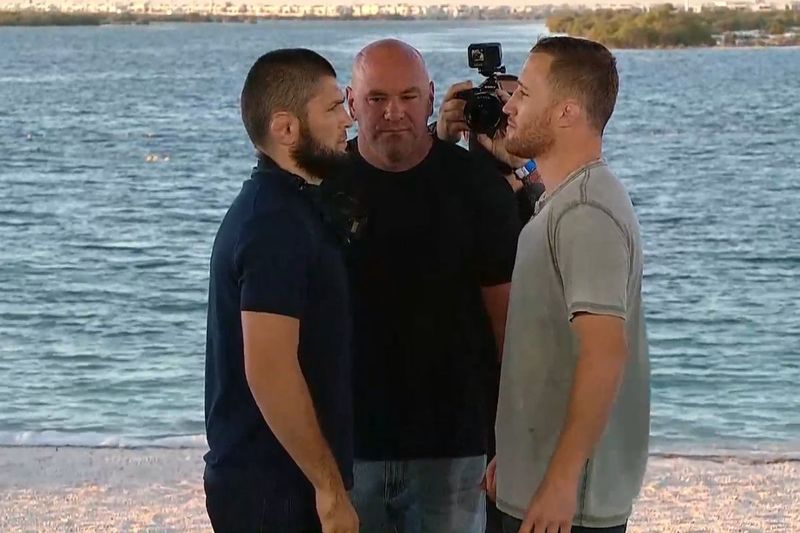 Habib i Gaethje na prvom sučeljavanju (Foto: Screenshot)