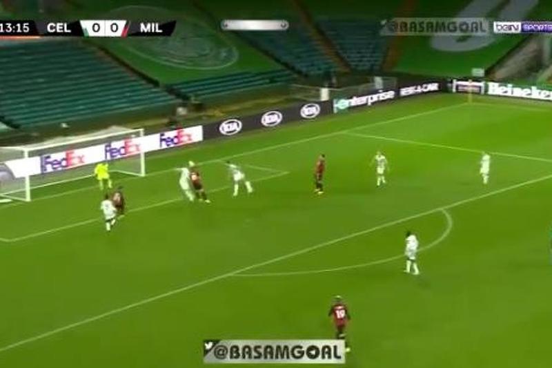 Trenutak kada je Rade Krunić postigao prvi gol za Milan (Foto:Screenshot/Twitter)