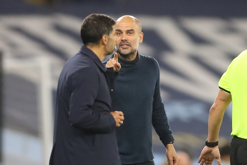 Sergio Conceicao (trener Porta) i Pep Guardiola (trener Manchester Cityja) u verbalnom sukobu (Foto: EPA-EFE)