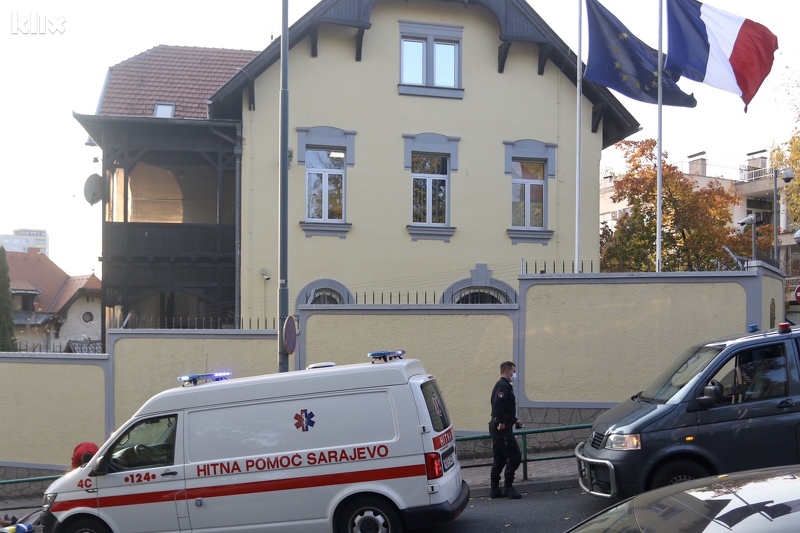 Začinović je pala kod Ambasade Francuske (Foto: D. Ć./Klix.ba)