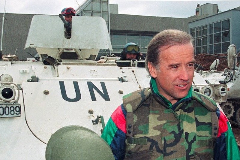 Biden u BiH 1993. godine (Foto: FAZ)