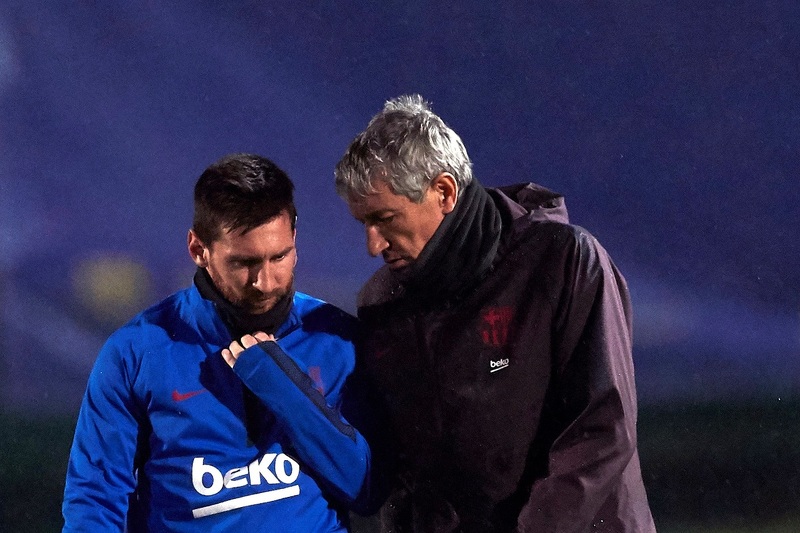 Setién i Messi u razgovoru (Foto: EPA-EFE)
