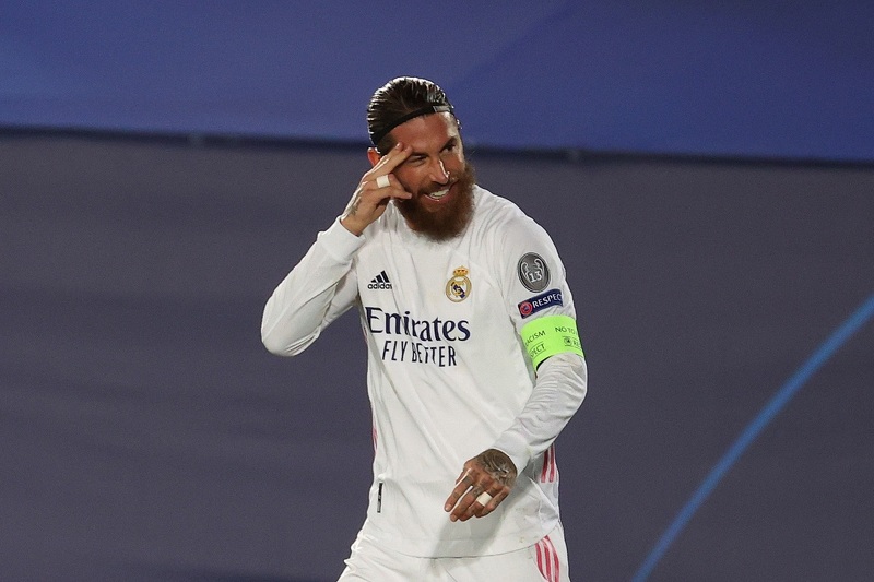 Sergio Ramos slavi pogodak protiv Intera (Foto: EPA-EFE)