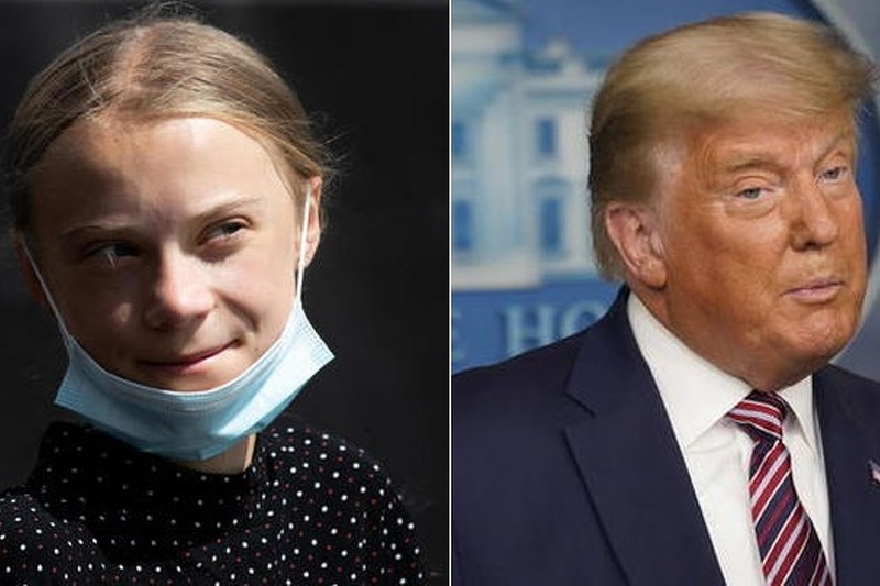 Greta Thunberg i Donald Trump: Prepucavanje preko Twittera (Foto: EPA-EFE)