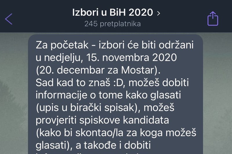 Sve potrebne informacije na Viberu