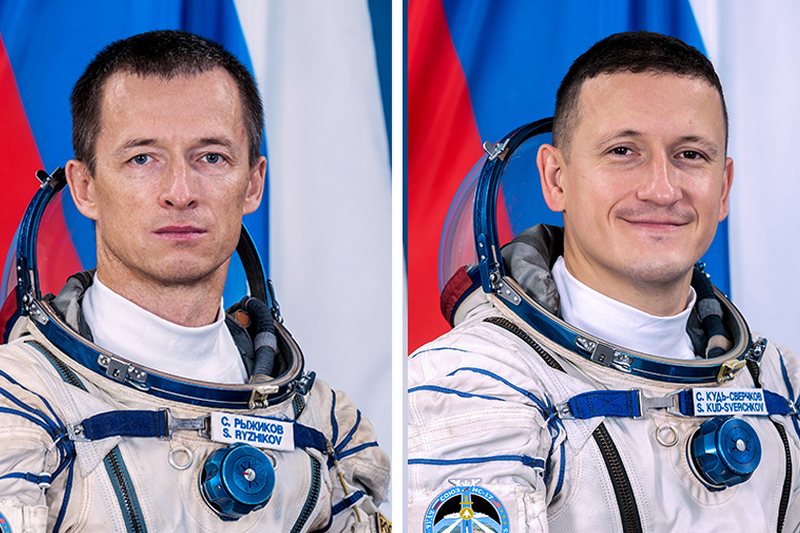 Sergey Ryzhikov i Sergey Kud-Sverchkov (Foto: NASA)