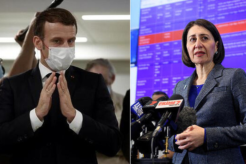 Emmanuel Macron i Gladys Berejiklian (Foto: EPA-EFE)