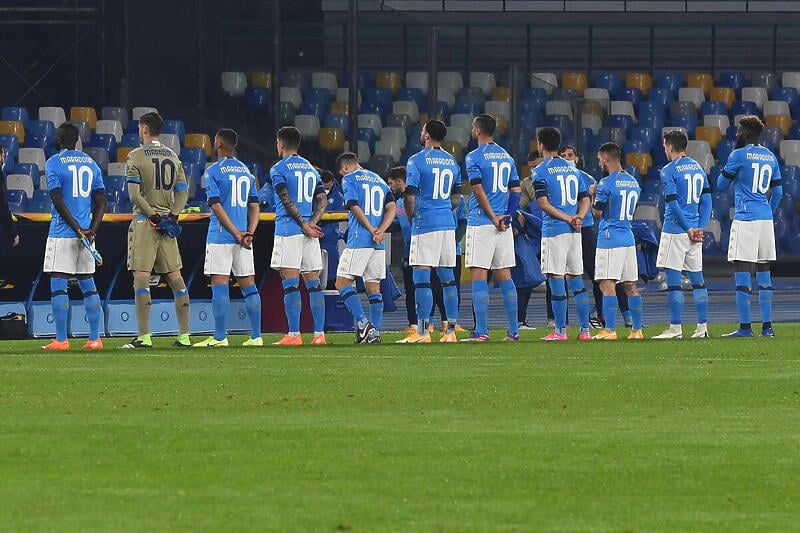 Igrači Napolija na nedavnom meču Evropske lige (Foto: EPA-EFE)