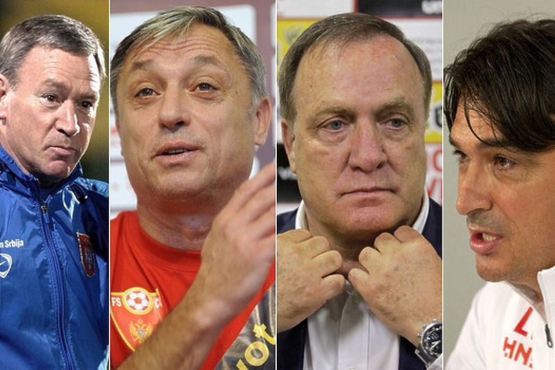 Javier Clemente, Zlato Kranjčar, Dick Advocaat i Zlatko Dalić