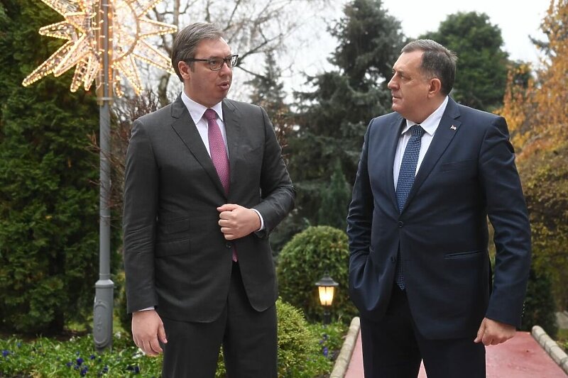 Aleksandar Vučić i Milorad Dodik (Foto: Twitter)