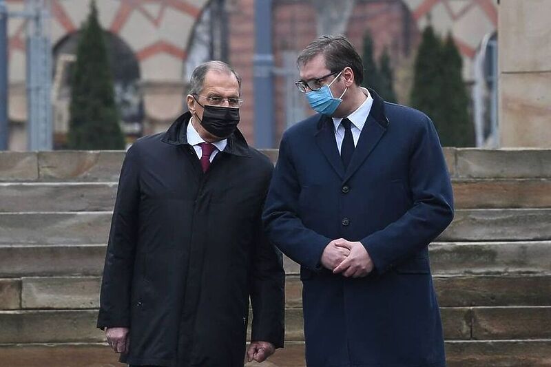 Sergej Lavrov tokom susreta s Aleksandrom Vučićem (Foto: Instagram)