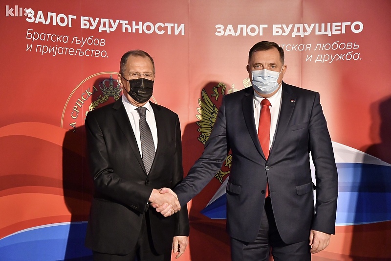 Sergej Lavrov i Milorad Dodik tokom sastanka u Istočnom Sarajevu (Foto: I. Š./Klix.ba)