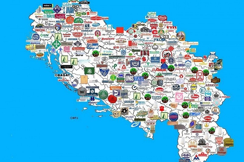 Mapa proizvodnje u Jugoslaviji (Foto: Facebook)