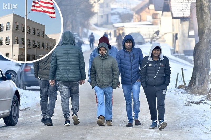Iz Ambasade SAD-a u BiH su zabrinuti zbog trenutne situacije s migrantskom krizom (Foto: Klix.ba)