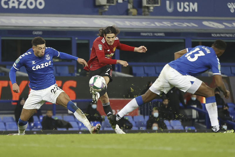 Cavani postiže gol za vodstvo Manchester Uniteda od 1:0 (Foto: EPA-EFE)