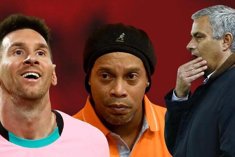 Messi, Ronaldinho i Mourinho (Foto: Twitter)