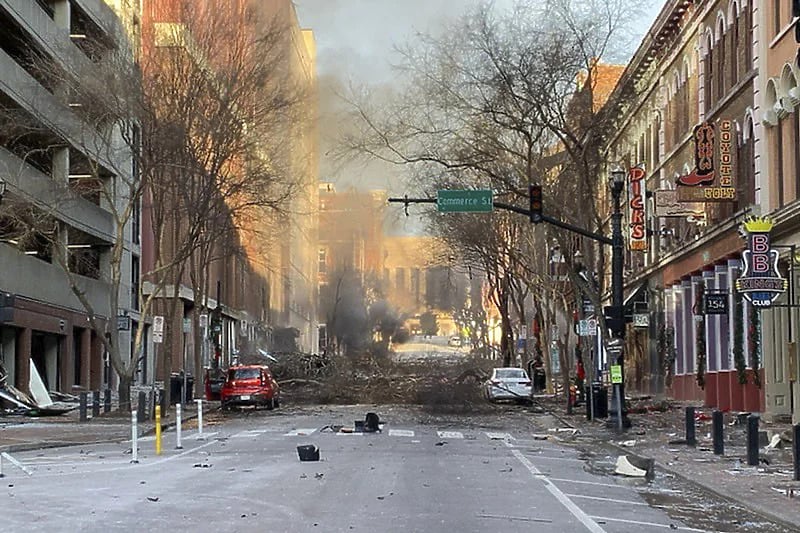 Mjesto eksplozije u Nashvilleu (Foto: EPA-EFE)