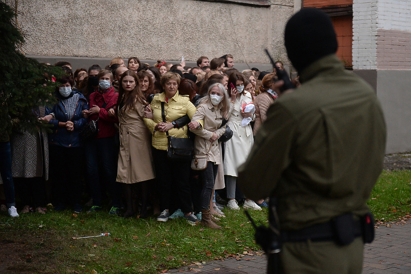 Detalj sa bjeloruskih protesta koji je obišao svijet (Foto: EPA-EFE)