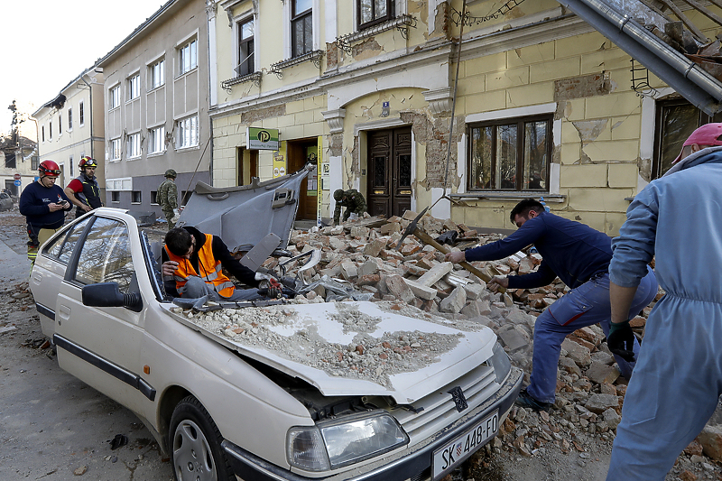 Najsnažniji zemljotres je bio onaj u Petrinji (Foto: EPA-EFE)