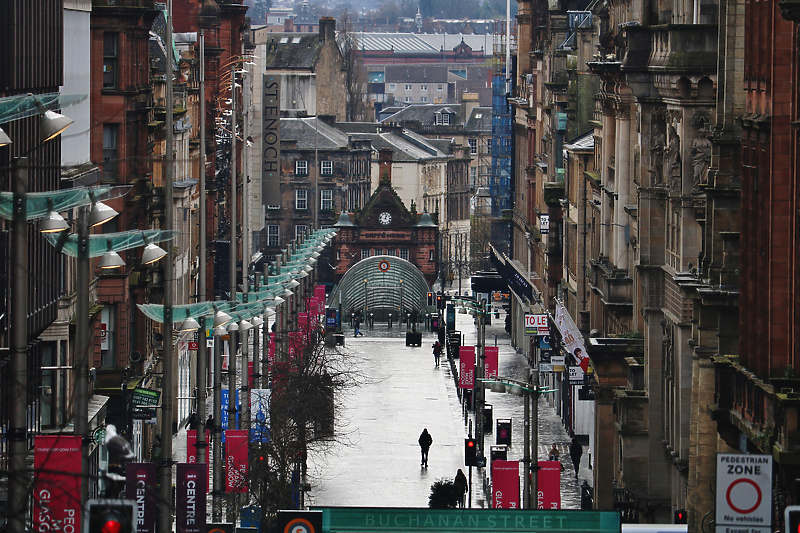 Glasgow za vrijeme prvog lockdowna u Škotskoj (Foto: Shutterstock)