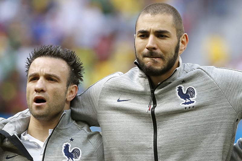 Mathieu Valbuena i Karim Benzema (Foto: EPA-EFE)