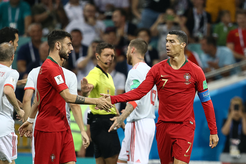 Bruno Fernandes i Cristiano Ronaldo (Foto: EPA-EFE)