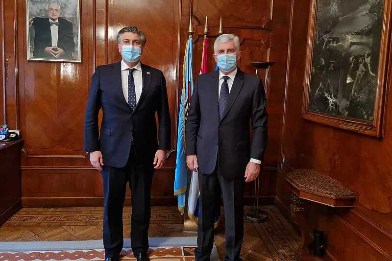 Andrej Plenković i Dragan Čović (Foto: Twitter)