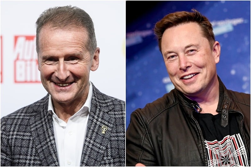 Herbert Diess i Elon Musk (Foto: EPA-EFE)