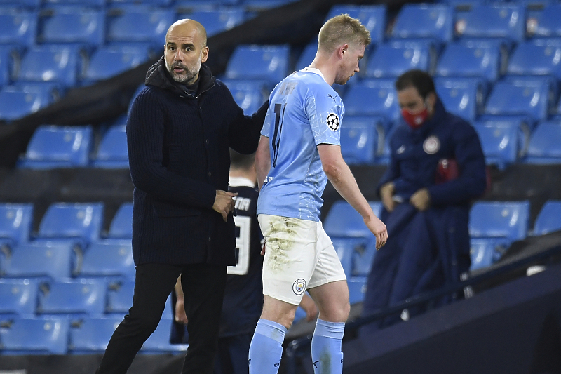 Pep Guardiola i Kevin De Bruyne (Foto: EPA-EFE)