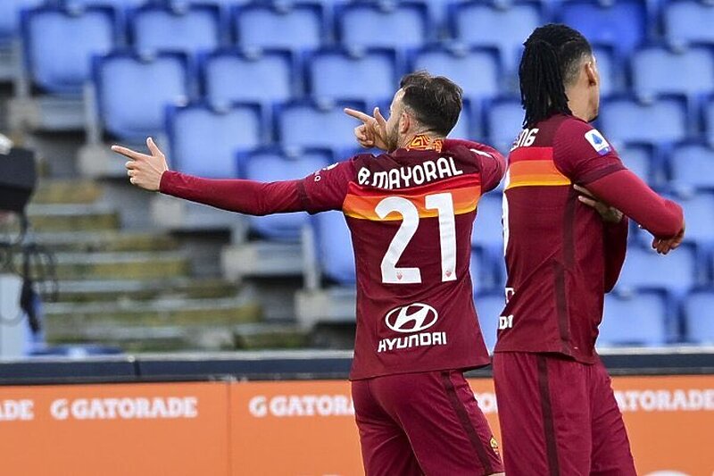 Mayoral je igrao umjesto Džeke i postigao je dva gola (Foto: AS Roma / Twitter)