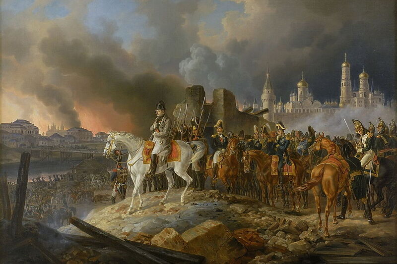 wiki: Napoleon promatra kako Moskva gori