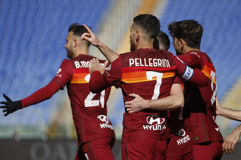 Kapitensku traku Rome u ovom meču nosio je Lorenzo Pellegrini (Foto: EPA-EFE)