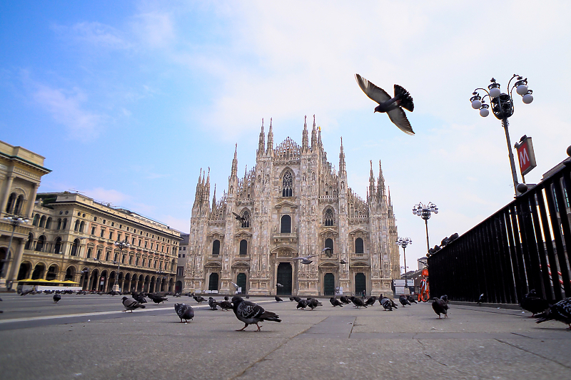 Prazne ulice u Milanu, mart 2020. (Foto: Shutterstock)
