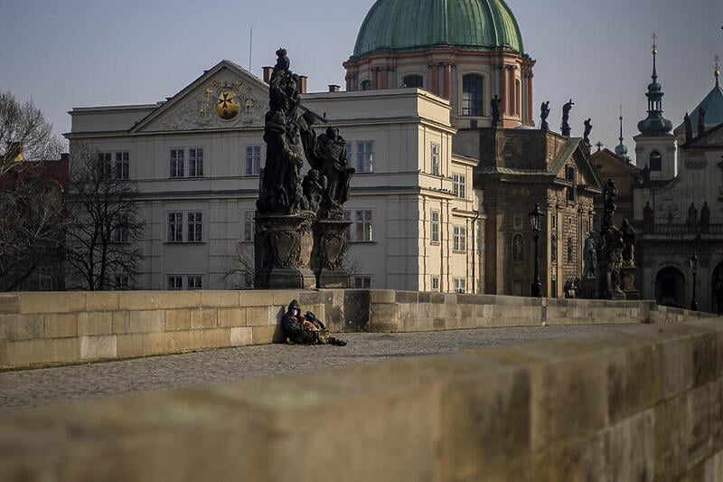 Prazne ulice Praga (Foto: EPA-EFE)